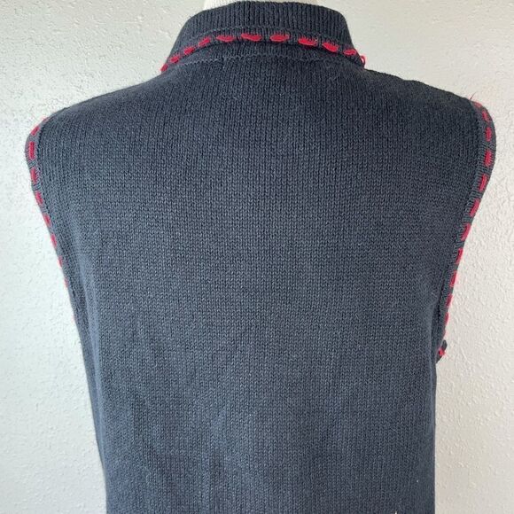 NWT Reference Point Full Zip Sleeveless Christmas Sweater Size M - Picture 6 of 9